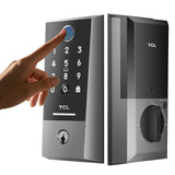 TCL D2 Plus Smart Lock, Fingerprint Door Lock, Built-in Doorbell & Wi-Fi, No Hub Needed, Keyless Entry Electronic Deadbolt for F