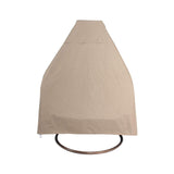 LeisureMod Durable Patio Brown Fabric Hanging Egg Swing Chair Canvas Cover