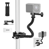 Neewer Action Camera Mount Kit with Super Clamp, Soft Tube, Adapter, Phone Holder for Flat/Round Surfaces, Compatible with GoPro