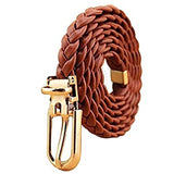 Romp Fashion Women Brown P.U Leather Braided Belt