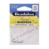 Beadalon 06638/00-030 Bead Bumper Satin Silver, 50-Piece