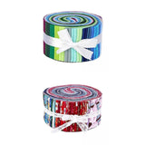 ATORSE 72Pcs Colorful Roll Up Fabric Strips 2.5 Inch Craft Fabric for Patchwork