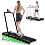 FelFast Walking Pad Treadmill with 15% 9 8 Level Auto Incline, 2-in-1 Under Desk Foldable w/Remote Control, 12 HIIT Mode, 265 Lb