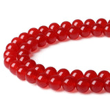 LAIDANLA Red Carnelian 8mm Natural Stone Beads Round Loose Gemstone Stone Beads for DIY Bracelet Necklace Earrings Jewelry Makin