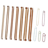 Enakshi 7 Pairs Bamboo Knitting Pins Set For Sweater Making Accessory Length 25Cm