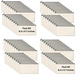 Cruleen 80 PCs Blank canvas Zipper Pouch, Makeup Bags Bulk Pencil Pouch with Sturdy Zipper-Multi-Purpose DIY Crafts Toiletry Can