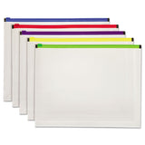 Pendaflex Poly Zip Envelope, Plastic Expanding File Pockets, Clear Zipper Pouches, Plastic Envelopes with Secure Closure, Letter