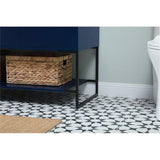 Elegant Decor Sloane 48 Mdf And Steel Single Bathroom Vanity In Blue