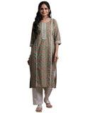 Libas Women'S Cotton Printed Straight Kurta (29059R Green