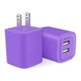USB Plug, Wall Charger Fast Charging Block, Power AC Adapter Dual Port Charge Cube Travel Brick Cell Phone Quick Chargers Box fo