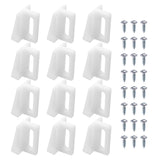 12pcs Pocket Door Guides, N6950 Jamb Mount Plastic Pocket Door Bottom Guides with 24 Screws Bottom Guide Kits Replacement for Do