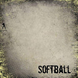 Scrapbook Customs Softball Antique (34931) 12 inch x 12 inch Scrapbook Paper 1 Sheet