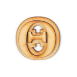 1 Pack Official Greek Wooden Letters for Crafts, Theta - 2 Classic Font Double Layer Wooden Greek Letters - Precision Cut Natura