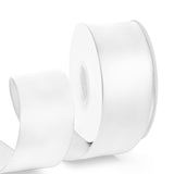 HimBen Double Faced White Ribbon 25 Yards, 1-1/2 inch Polyester White Stain Ribbon for Gift Wrapping, Flower Bouquet, Weddings P