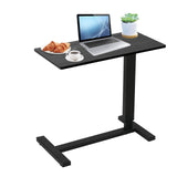 Erinaik Overbed Table with Adjustable Height & Swivel Wheels, Pneumatic Mobile Laptop Desk for Hospital Bed, Home Office, Study