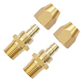 Pronese 2pcs Premium Solid Brass Pneumatics Reusable PU Hose-End Repair Fitting, 1/4 Barb For 1/4-Inch ID Polyurethane Air Hose
