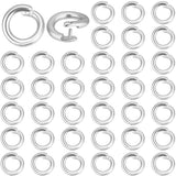 Beebeecraft 80Pcs Locking Jump Rings OD 5.5mm ID 3mm 925 Sterling Silver Plated Brass Round Open Jump Ring Connector Links for J