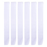 BBTO 6 Pieces White Sashes Blank for Pageants 2025 Blank Satin Sash Plain Sashes for DIY Wedding Hen Party Beauty Pageant Gradua