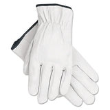 Memphis 3601XL Grain Goatskin Driver Gloves, White, XLarge, 12 Pairs