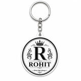 M Men Style Personalized Rider Polymer Keychain With Name And Car Number Black And White Skey2026680