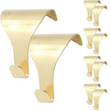 Merriway BH04788 (10 Pcs) Brass Plated Picture Rail Hanging Molding Hooks - Pack of 10 Pieces