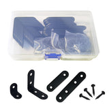Jarshtime Mending Plate 40 PCS Straight Joining Brace and Corner Bracket with Screws Flat Fixing Plates L Bracket Corner Brace f