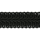 Expo International Yard 25 Yds of Kiki 3/4 Classic Woven Braid Gimp Trim, 25 Yards, Black