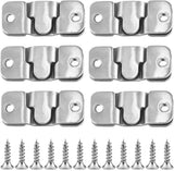 12pcs Flush Mount Bracket, 45x20mm Interlocking Picture Frame Hook, Stainless Steel Picture Bracket, Z Clip Photo Wall Mount Con