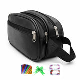 Toiletry Kit BagWaterproof Vegan Leather Utility Pouch For Men & Women|Shaving Kit Bag|Grooming Travel Toiletries Bag|Cosmetic