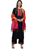 Anni Designer Women'S Cotton Blend Straight Printed Kurta With Pant & Dupatta (My Hit Nw Black_Xxl_Black_Xx-Large),Black,2XL
