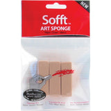 Armadillo Art & Craft Colorfin Sofft Sponge Bar 3Pack: Flat White