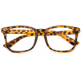 Jectieey Reading Glasses for Women Men - Anti Glare Computer Readers Blue Light Blocking Glasses,Sturdy Eyeglasses(Leopard, 0.5)