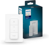 Philips Hue Smart Dimmer Switch with Remote, White 1 Pack Turns Hue Lights On, Off, Dims or Brightens Requires Hue Bridge