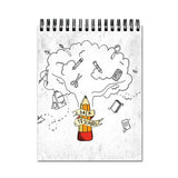 Vprint Back To School White Spiral Wiro Unruled Blank Pages Notebook Diary Journal Drawing Book Potrait A4 (Size 8X11)