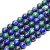 PLTbeads Natural Gemstone Loose Beads Smooth Round Approxi 15 inch DIY Bracelet Necklace for Jewelry Making (6mm, Chrysocolla)