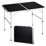 Outvita 2.3ft Portable Folding Camping Table, Outdoor Waterproof Picnic Table, Aluminum Lightweight Suitcase Foldable Table for