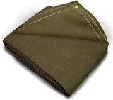 Tarps Now 12x20 ft Heavy Duty Canvas Tarp | 20 MIL Commercial Grade, Tear Resistant, Reinforced Edges, Brass Grommets | Ideal fo