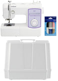 Brother GX37 37-Stitch Sewing Machine, and Hard Plastic Storage and Carry Case, Premium Sewing Thread 6-Pack Included