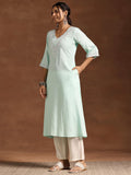 Libas Women'S Viscose Rayon A-Line Kurta (29200_Blue Blue Xl