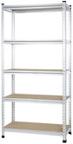 Amazon Basics Medium Duty Storage Shelving Double Post Press Board 5 Tier Shelf, Aluminum, 36 x 18 x 72