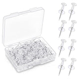 Aro Art Transparent Decorative Push Pins (Pack of 100) Clear Thumb Tacks for Notice Boards, Soft Boards & Display Boards | Off