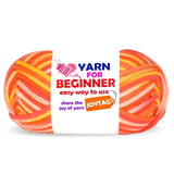 50g Rainbow Beginner Crochet Yarn for Crocheting and Knitting Multicolor Cotton Crochet Yarn for Beginners(Golden Sunshine)