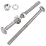 VGBUY 3/8-16 x 8 Carriage Bolts Screws 2 Sets, 304 Stainless Steel 18-8, Round Head Square Neck, Carriage Bolts and Nuts Kit, wi