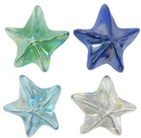 Chesapeake Bay 68550 4 Glass Starfish Paperweights with Iridescent Finish 3.5 Inch Diameter