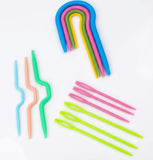 Artistery 12Piece Crochet & Knitting Accessories Set Includes 3 Cable Stitch Holder Needles, 3 UShaped Hook Needle, And 6 La