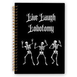 dvhdajed Funny Halloween Gothic Spiral Notebook, Witchy Goth Skeleton Journaling Notebooks, Halloween Skull Spiral Journal for W