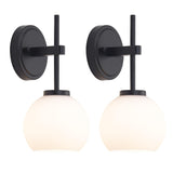 Black Wireless Rechargeable Wall Sconces with Remote Control, Battery Operated Wall Sconce Set of 2, LED Dimmable Wall Lights wi