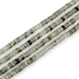 Adabele 14.5 Inch Natural Grey Labradorite Healing Gemstone 4mm x 2mm Small Heishi Tube Rondelle Beads Gem Stone Spacer (155-165