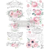 Redesign Dcor Transfers Overflowing Love 24x35,Wall Decals DIY Wallpaper Wall Stickers Murals Decor Furniture Decoration