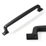 CABDM 10 Pack Matte Black Cabinet Pulls 6-1/4 Inch(160mm) Hole Center Cabinet Hardware Kitchen Cabinet Handles for Bathroom Draw
